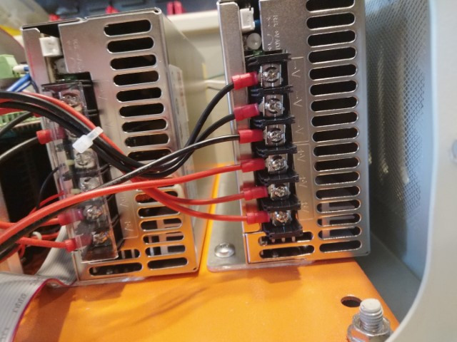 Power cables installed